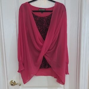 NWOT Marc Bouwer Pink Women's Top Sz XL